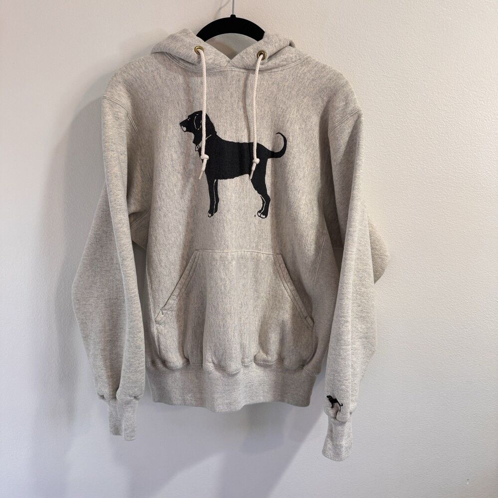 The Black Dog Hoodie Sweatshirt Womens M Martha's Vineyard Gray Cotton Fleece
